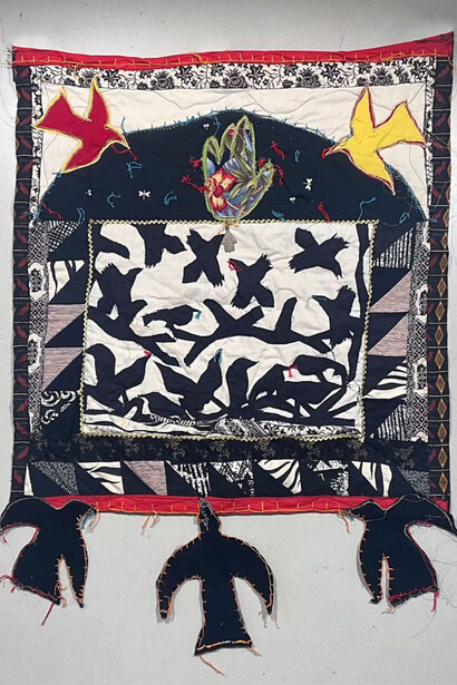 Janet Taylor Pickett, Fly away home (detail), 1993. Courtesy of Jennifer Baahng Gallery