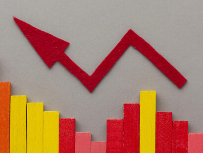 Ce graphique zigzagant illustre la volatilité du marché : 5 à 10 % des PME voient leur CA chuter de plus de 20 % après un choc externe