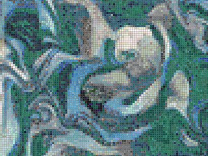 Simone Ferrero, Emerald Flow, 103x80,5 cm, 2023