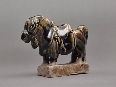 Brown-glazed ceramic horse, song dynasty (960-1279). Courtesy of the Shanghai Museum