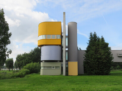 An interior glimpse inside Wall House II in Groningen reveals how its unconventional geometry shapes unique living spaces