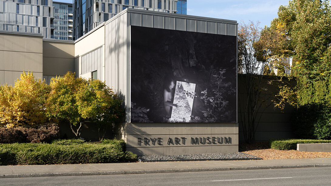 Camille Trautman, Boren Banner series, exhibition view. Courtesy of Frye Art Museum