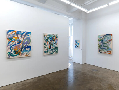 Haoyun Erin Zhao, Rivers flow through us, exhibition view. Courtesy of Morgan Lehman Gallery