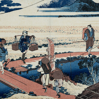 Katsushika Hokusai, Nakahara in Sagami Province (Sōshu Nakahara). Part of the series Thirty-six views of Mount Fuji (detail), 1830-1831. Courtesy of Designmuseum Danmark