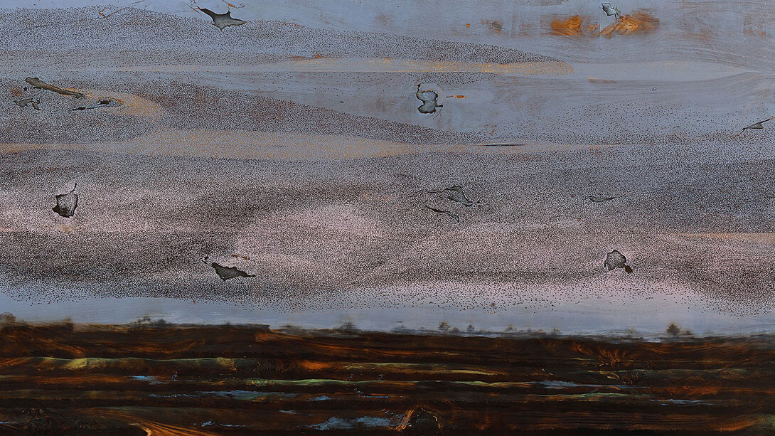 Hasan Ali Kadiwala, Winter maghrib 1 (detail), 2026. Courtesy of Sakshi Gallery