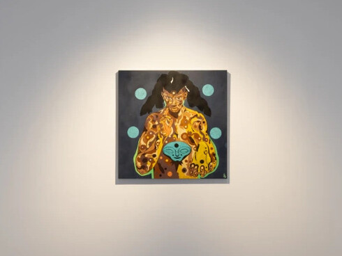 Richard Ayodeji Ikhide, Incroci del passato (Crossroads of the past), veduta della mostra. Cortesia di Victoria Miro