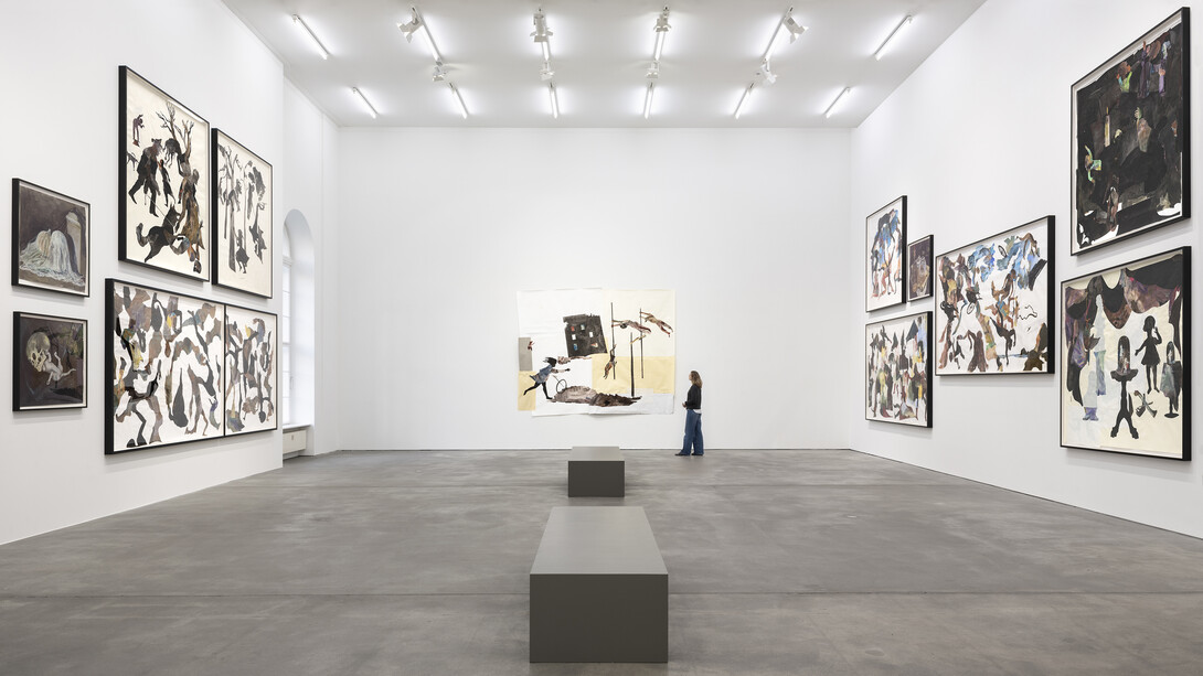 Kara Elizabeth Walker, Dispatches from A— and the Museum of half-remembered histories, ausstellungsansicht. Mit freundlicher genehmigung von Sprüth Magers