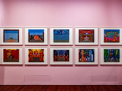 Under the spell of Mozart’s magic flute, exhibition view. Courtesy of Museum der Moderne