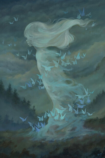 Camilla d'Errico, Mourner among the wings, 2025. Courtesy of Haven Gallery