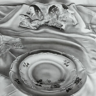 Katherine Vetne, Savoir-faire (detail), 2025. Courtesy of Catharine Clark Gallery