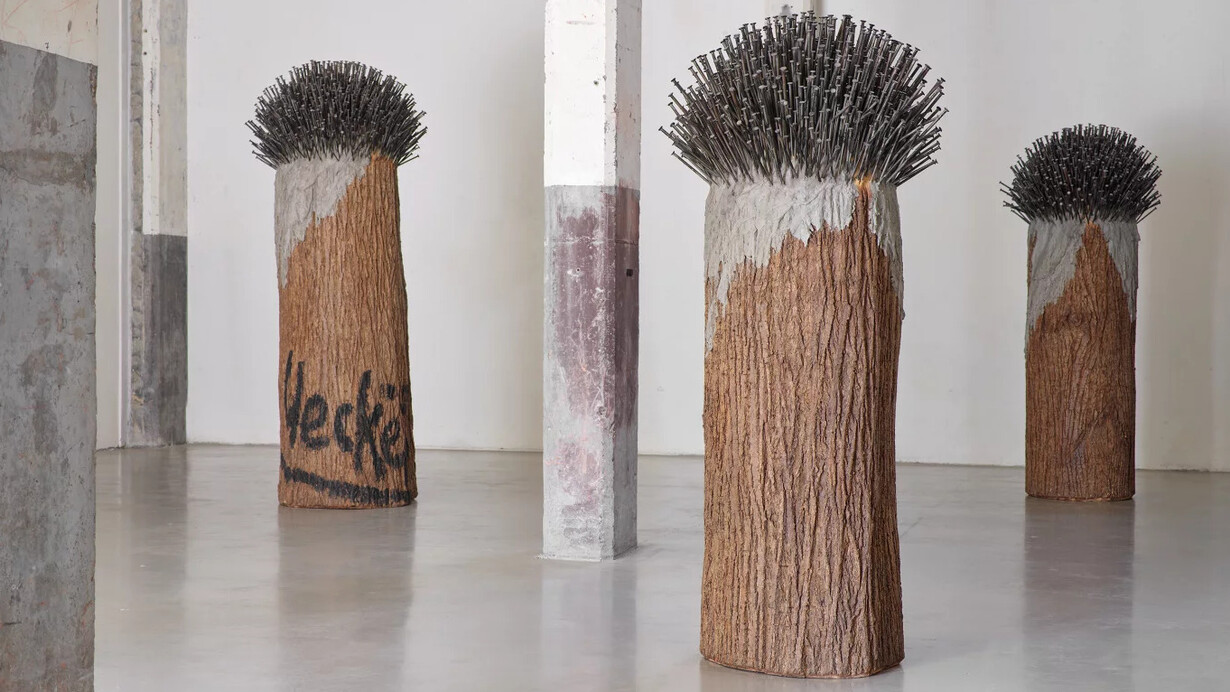 Günther Uecker, Waldgarten (3-teilig) (detail), 2008. Mit freundlicher genehmigung des Arp Museums