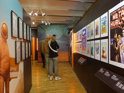 Métal Hurlant, vue de l'exposition. Avec l’aimable autorisation du Comics Art Museum