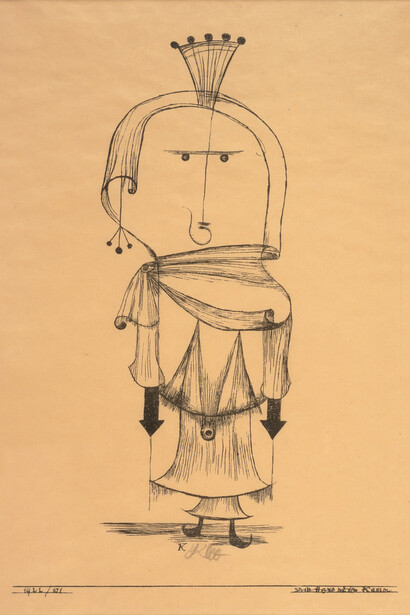 Paul Klee, Die Hexe mit dem Kamm (The Witch with the Comb), 1922; collection SFMOMA, gift of the Djerassi Art Trust, 1991. Courtesy of San Francisco Museum of Modern Art