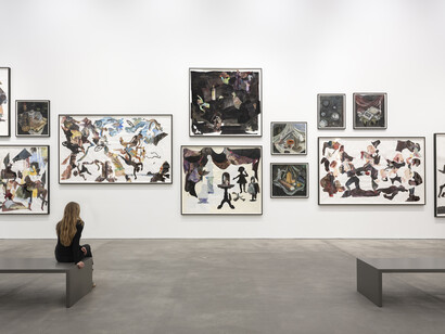 Kara Elizabeth Walker, Dispatches from A— and the Museum of half-remembered histories, ausstellungsansicht. Mit freundlicher genehmigung von Sprüth Magers