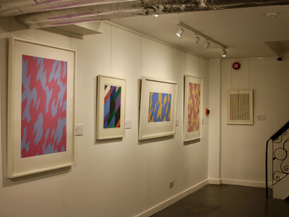 Bridget Riley, Spectrum - Works from 1962 to 2015, exhibition view. Courtesy of Blond Contemporary