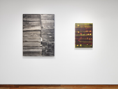 Willy Kautz, Contra-pintura gravitacional, exhibition view. Courtesy of Proyectos Monclova