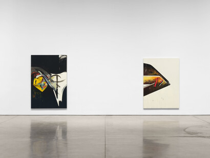 Garnets on the boulder. Jay DeFeo paintings of the 1980s, exhibition view. Courtesy of Paula Cooper Gallery