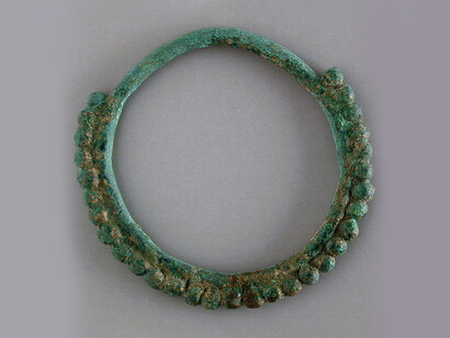 Cast bronze earrings from western Iran, dating from circa 1000–650 B.C., used as jewelry and personal adornment