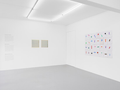 Bernard Villers, Collage, décollage, recollage, vue d'exposition. Avec l'aimable autorisation de la galerie Irène Laub