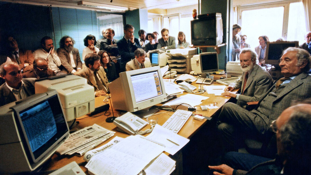 The editorial staff of La repubblica. Courtesy of Mattatoio di Testaccio