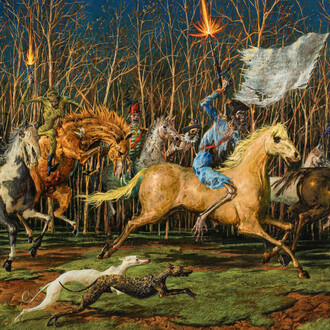 Francesco De Grandi, L’Armata degli assurdi (detail), 2025. Courtesy of Rizzuto Gallery