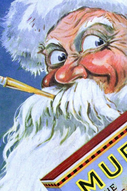 Anuncio publicitario navideño de cigarrillos Murad, 1919