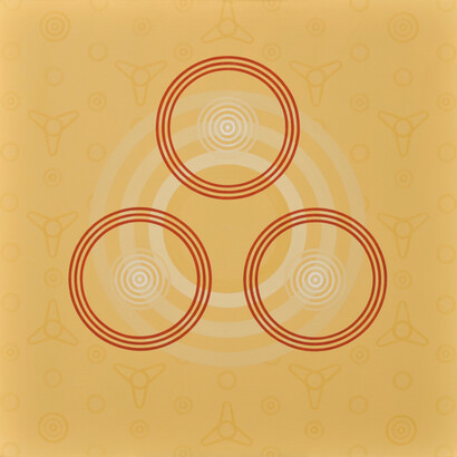 Dodecad 3, housepaint on canvas, 120 × 120 cm, Mark Weighton, 2015