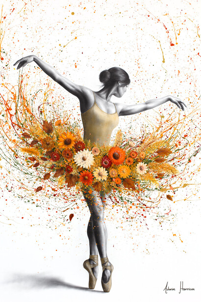 Ashvin Harrison, Autumn allure ballerina (Original hand painting), 2025. Courtesy of the Wall Art Gallery