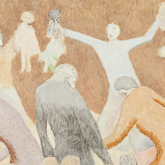 David Byrd, Crowded auction (detail), n.d. Courtesy of Anton Kern Gallery