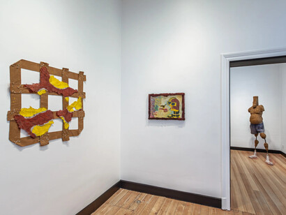 Various artists, Textile unravelled, exhibition view. Courtesy of Galerie Christophe Gaillard