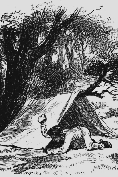 Mark Twain : Les Aventures de Huck Finn, illustrations by Achille Sirouy