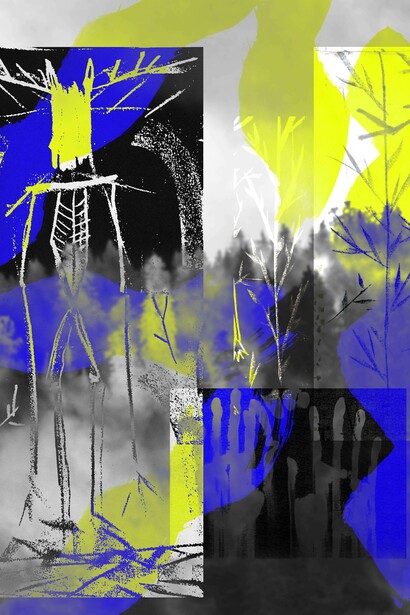 Mateja Dragicevic, Aus der serie: Wesen, digitaldruck, 2022. Mit freundlicher genehmigung von Kulturforum