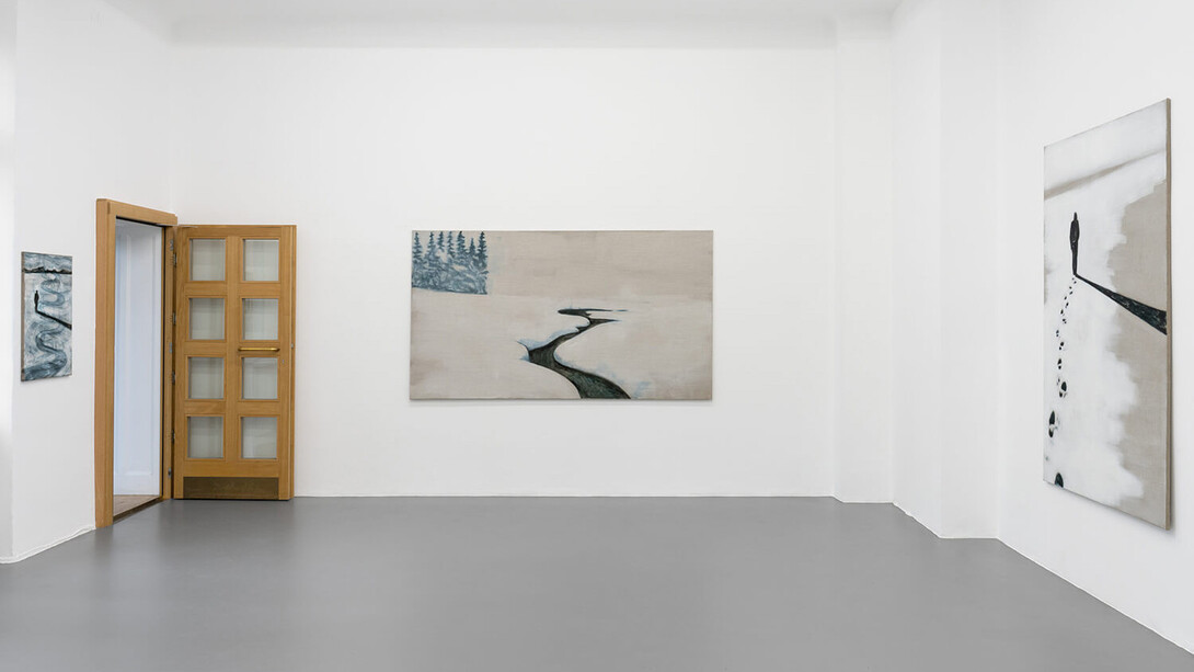 Dieter Mammel, Schnee, ausstellungsansicht. Mit freundlicher genehmigung der Galerie Poll