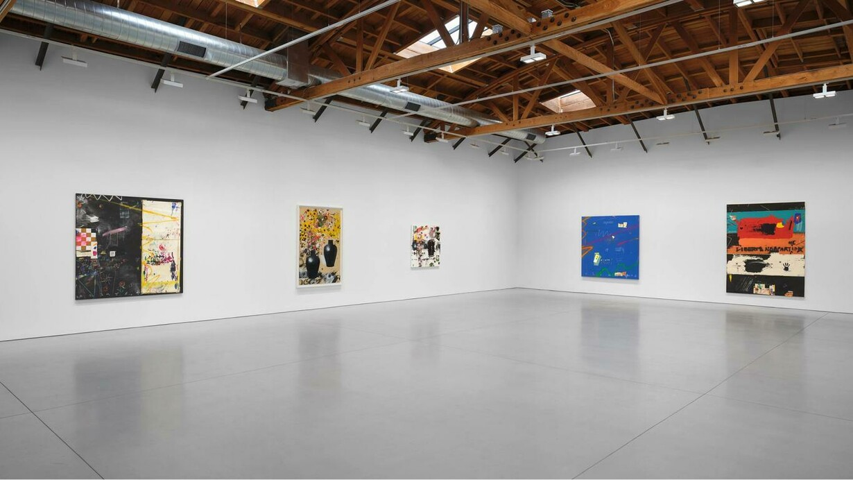 Raymond Saunders, Notes from LA, exhibition view. Courtesy of David Zwirner Gallery