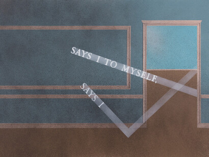 Ed Ruscha, Says I no.2 (detail), 2025. Courtesy of Gagosian