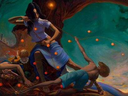 Leo Frontini, The horizon lines rise (detail), 2025. Courtesy of Make Room Gallery