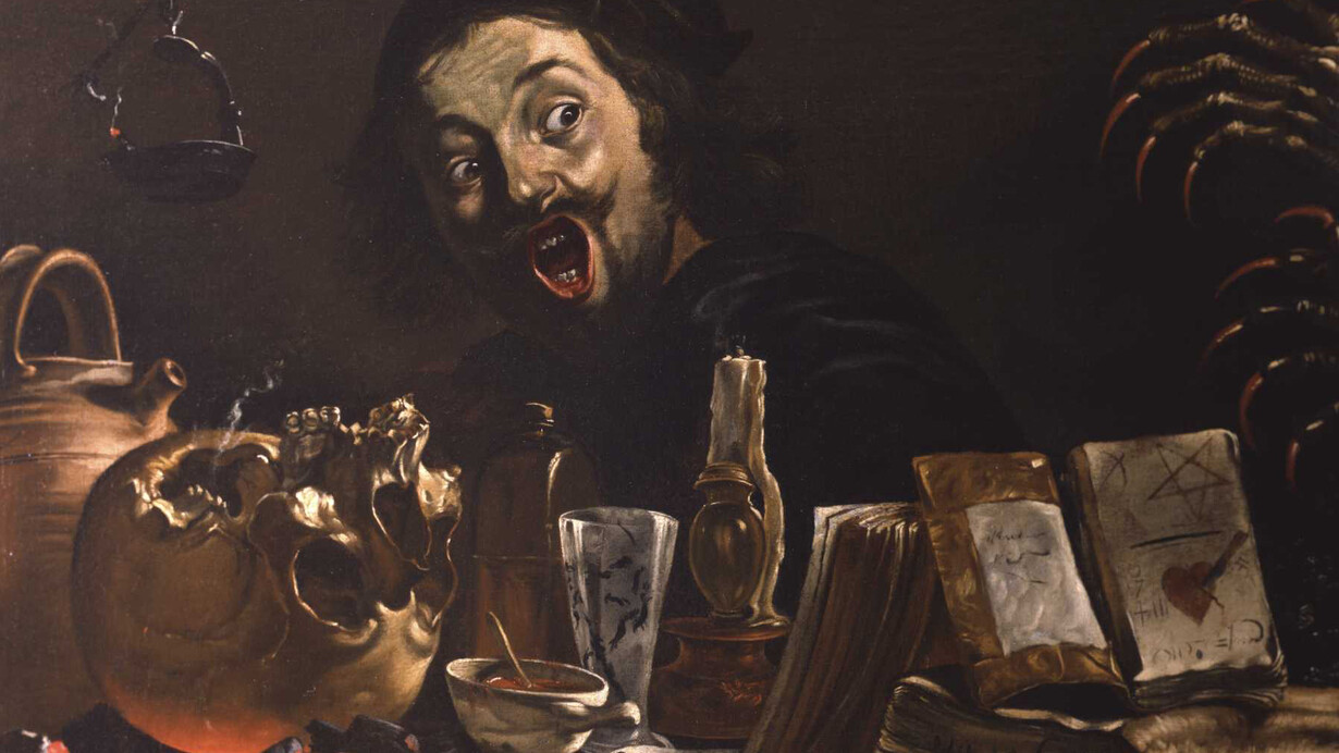 Pieter van Laer, Self-portrait with magic scene (detail), circa 1635 – 1637. Courtesy of Norton Museum of Art