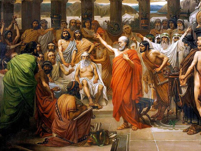 Socrates Address by Belgian artist Louis Joseph Lebrun, 1867