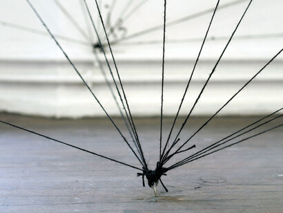 Maria Teresa Ortoleva, Bergsonian drawing, connecting puncta, 110x85cm