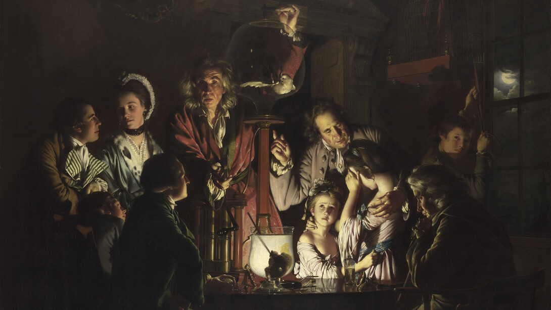 Joseph Wright 'of Derby', An experiment on a bird in the air pump, 1768. Courtesy of the National Gallery © Derby Museums