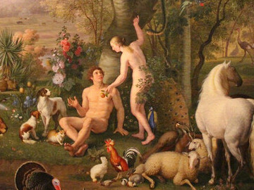 Adam and Eve in the Earthly Paradise, Wenzel Peter (1745-1829), Vatican Museum, Rome, Italy