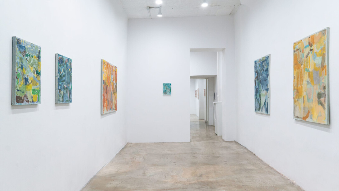 Joe Warrior-Walker, Ley lands, exhibition view. Courtesy of Massey Klein Gallery