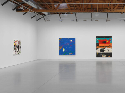 Raymond Saunders, Notes from LA, exhibition view. Courtesy of David Zwirner Gallery