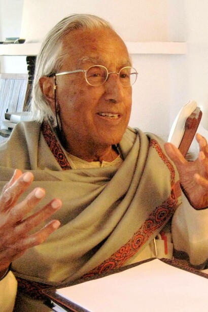 Raimon Panikkar, nel 2007, a Milarupa, Calitjas - Roses - Girona, Spagna