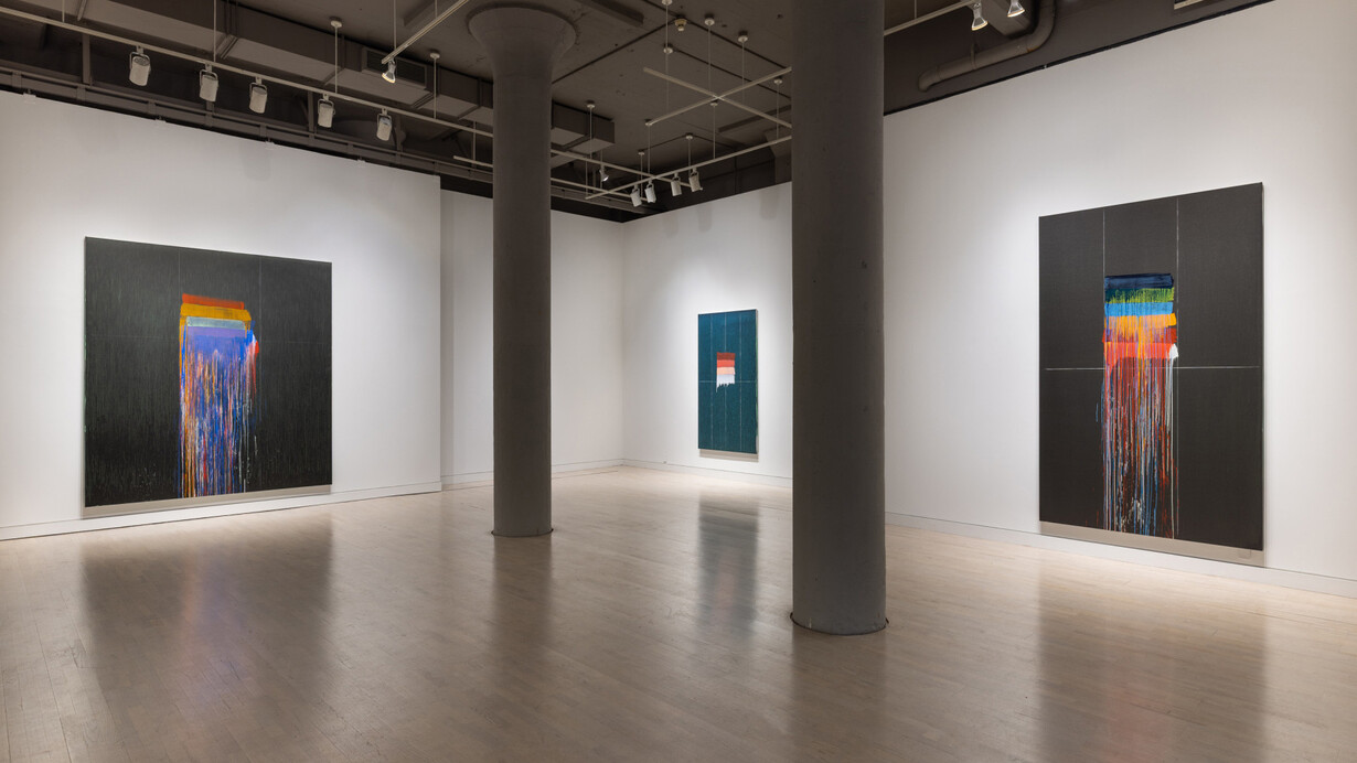 Pat Steir, Before the rain, exhibition view. Courtesy of Locks Gallery