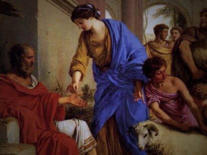 Job Restored to Prosperity by Laurent de La Hyre (1648)