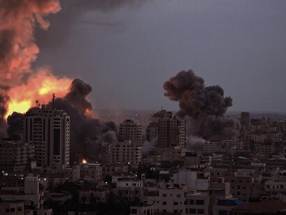 Devastating Israeli airstrikes on Gaza amid the 2023–2025 war, escalating military operations and ceasefire breakdown