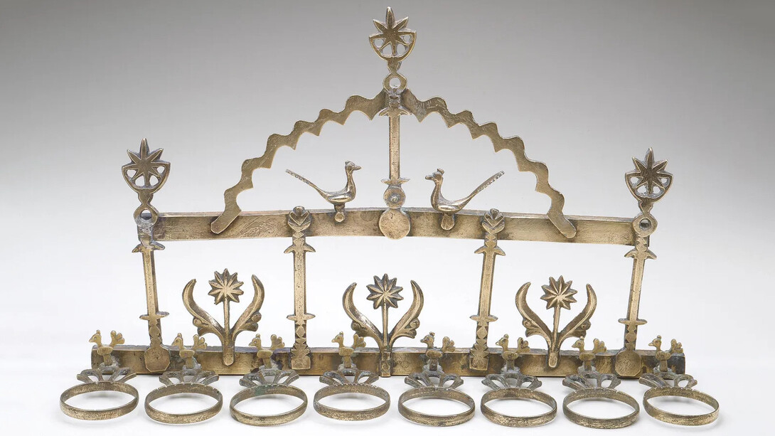 Hanukkah lamp, 1800s - early 1900s. Courtesy of DIA