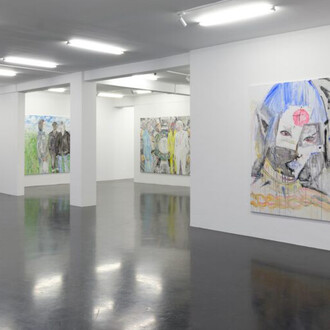 Hans-Jörg Mayer, Post society, exhibition view. Courtesy of Galerie Nagel Draxler