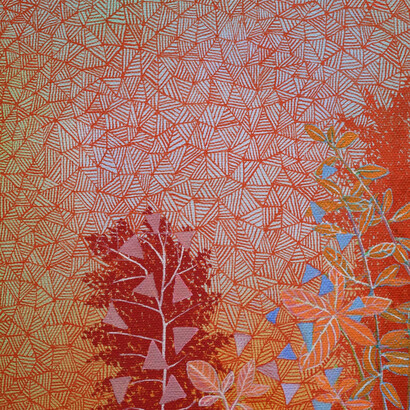Astrid Preston, Red trees, 2025. Courtesy of Craig Krull Gallery